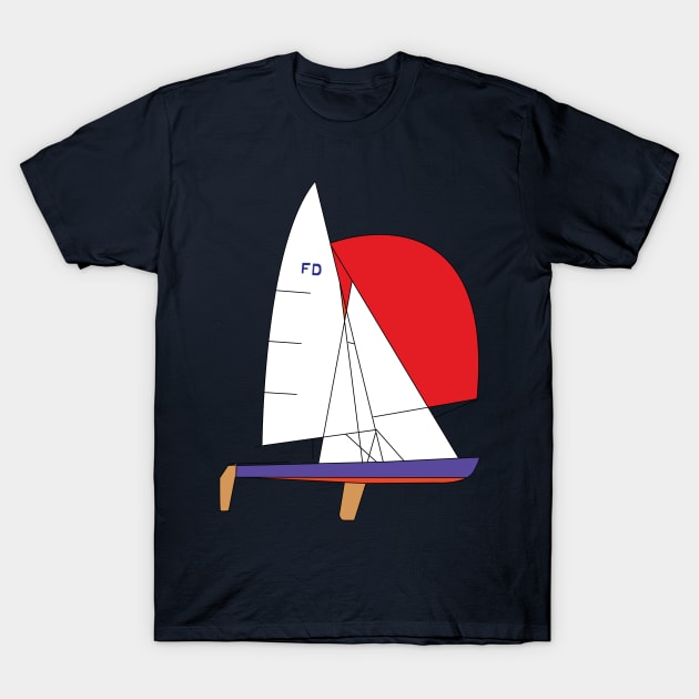 Flying Dutchman Sailboat T-Shirt by CHBB